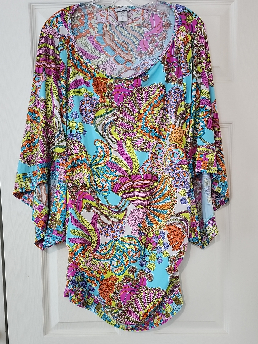 Trina Turk Coral Reef Swim Cover Up In Large